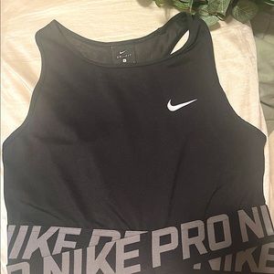 Nike long line dri-fit cut out large black top